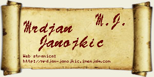 Mrđan Janojkić vizit kartica